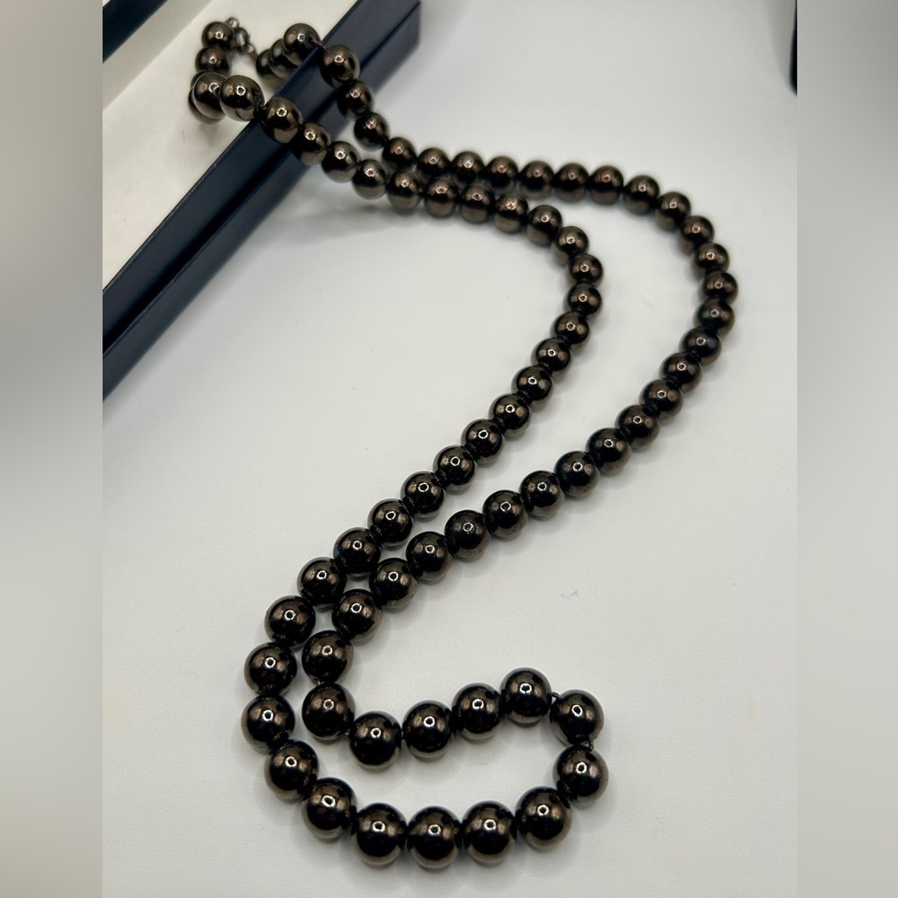 Vintage 1990’s Chocolate Brown Beaded Necklace​​​​ - Picture 3 of 10
